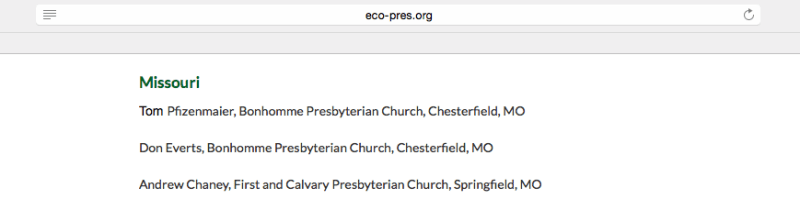 ECO Minister Members